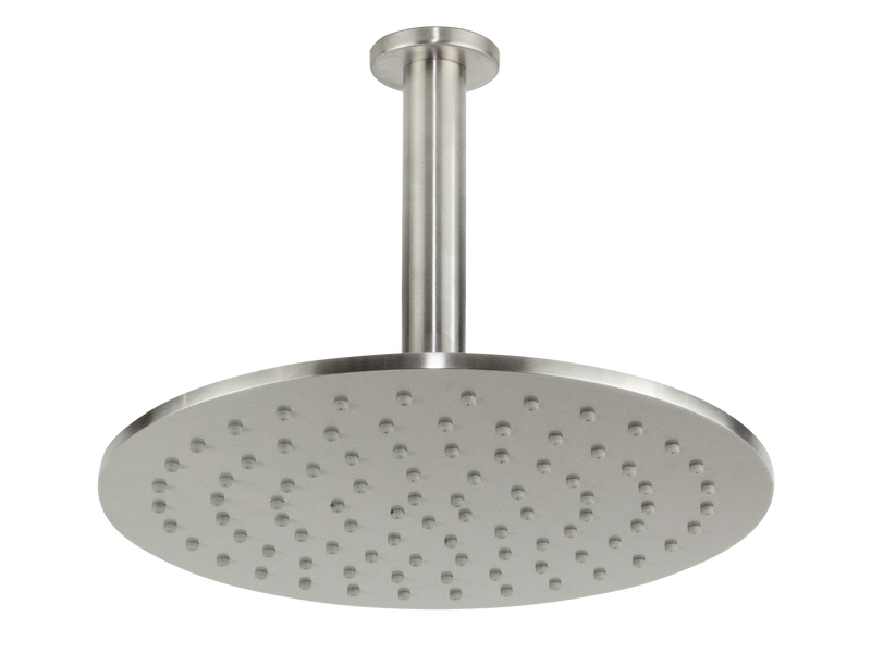 Urban Rain Shower with Ceiling Arm Brushed Stainless Steel-Shower Head-Contemporary Tapware