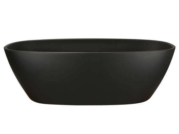 Coco Free Standing Bath 1600mm Matte Black Acrylic-Bath-Contemporary Tapware
