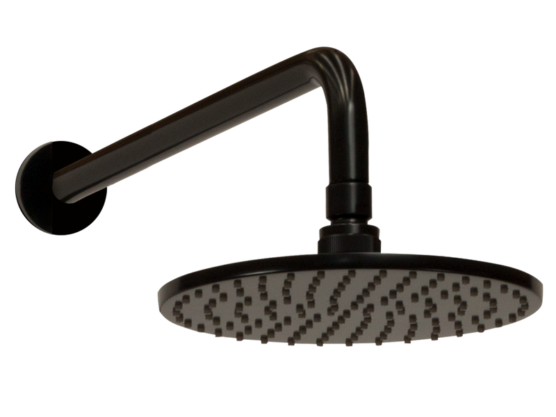 Carbon Rain Shower with Wall Arm-Shower Head-Contemporary Tapware