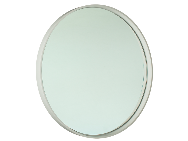 700mm Gloss White Round Mirror-Mirror-Contemporary Tapware
