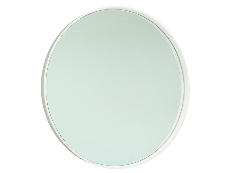 850mm Matte White Round Mirror-Mirror-Contemporary Tapware
