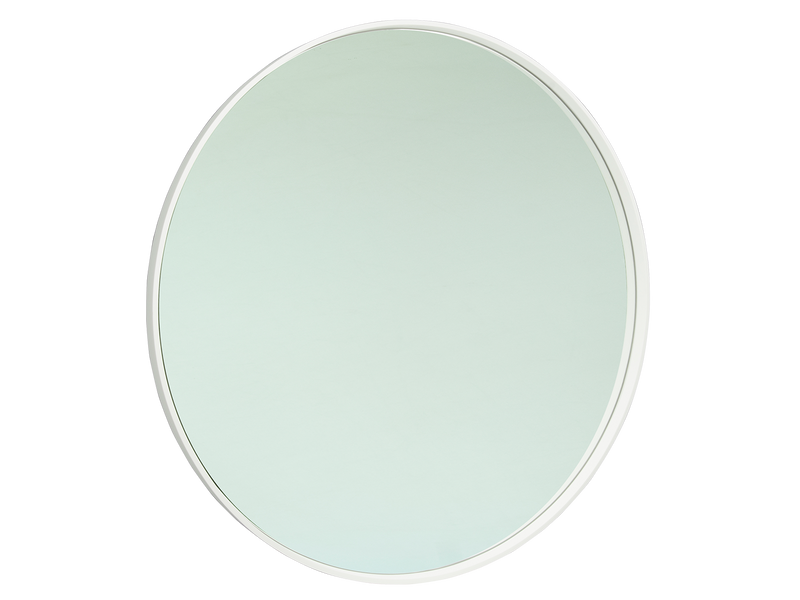 1100mm Matte White Round Mirror-Mirror-Contemporary Tapware