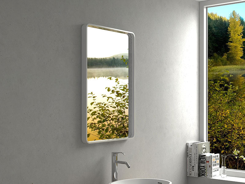 600x900mm Gloss White Mirror-Mirror-Contemporary Tapware