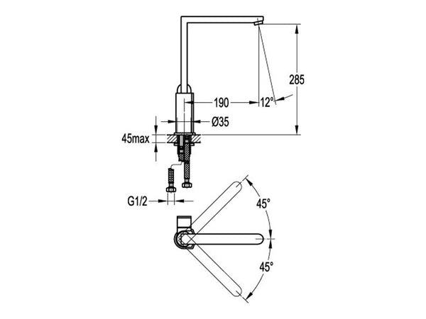 Smart Compact Kitchen Mixer-Kitchen Mixer-Contemporary Tapware