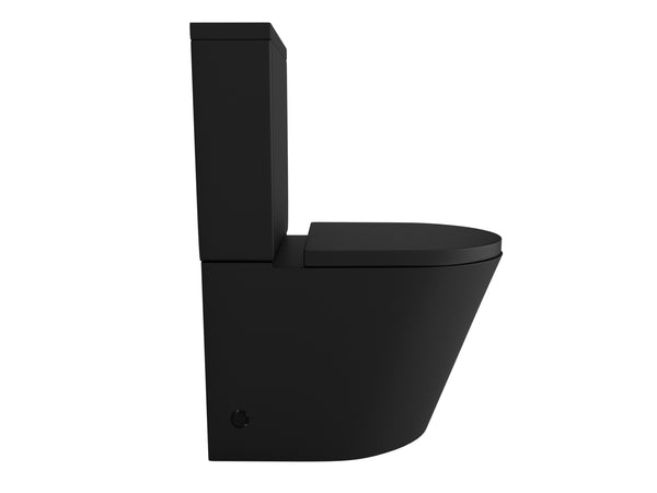 Vivo Toilet Suite Thick Seat Matte Black-Toilet-Contemporary Tapware