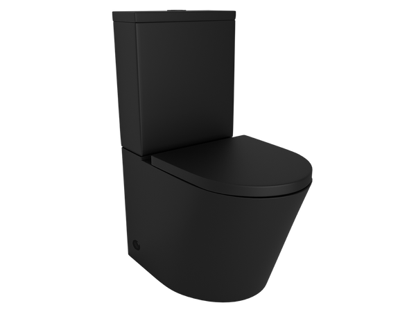 Vivo Toilet Suite Thick Seat Matte Black-Toilet-Contemporary Tapware