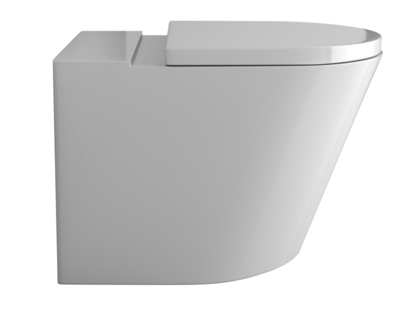 Vivo Floor Mounting Pan Thick Seat Rimless-Toilet-Contemporary Tapware