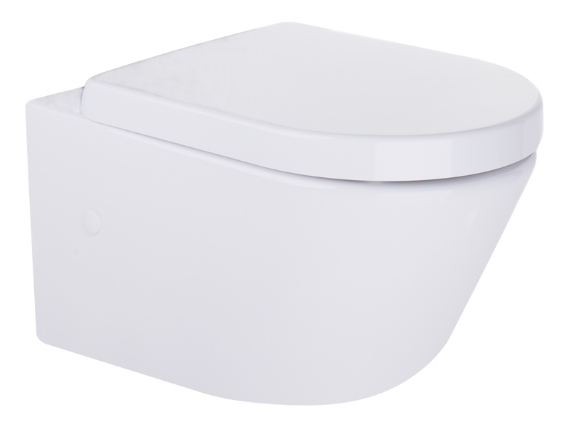 Vivo Verotti Wall Hung Pan Thick Seat Rimless-Toilet-Contemporary Tapware