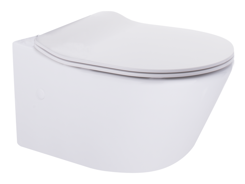 Vivo Verotti Wall Hung Pan Slim Seat Rimless-Toilet-Contemporary Tapware