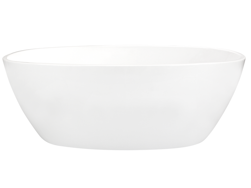 Coco Free Standing Bath 1600mm Gloss White Acrylic-Bath-Contemporary Tapware