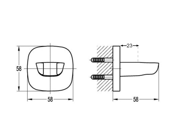 Wall mount hand shower bracket-Contemporary Tapware