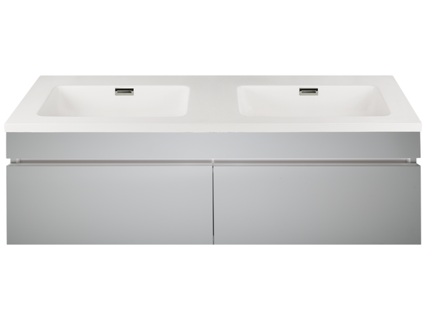 Kzoao 1200mm dual basin white vanity-Basin-Contemporary Tapware