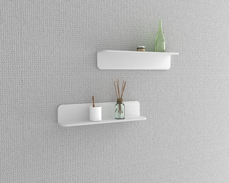 iStone flippable 600mm glossy white shelf-Shower Shelf-Contemporary Tapware