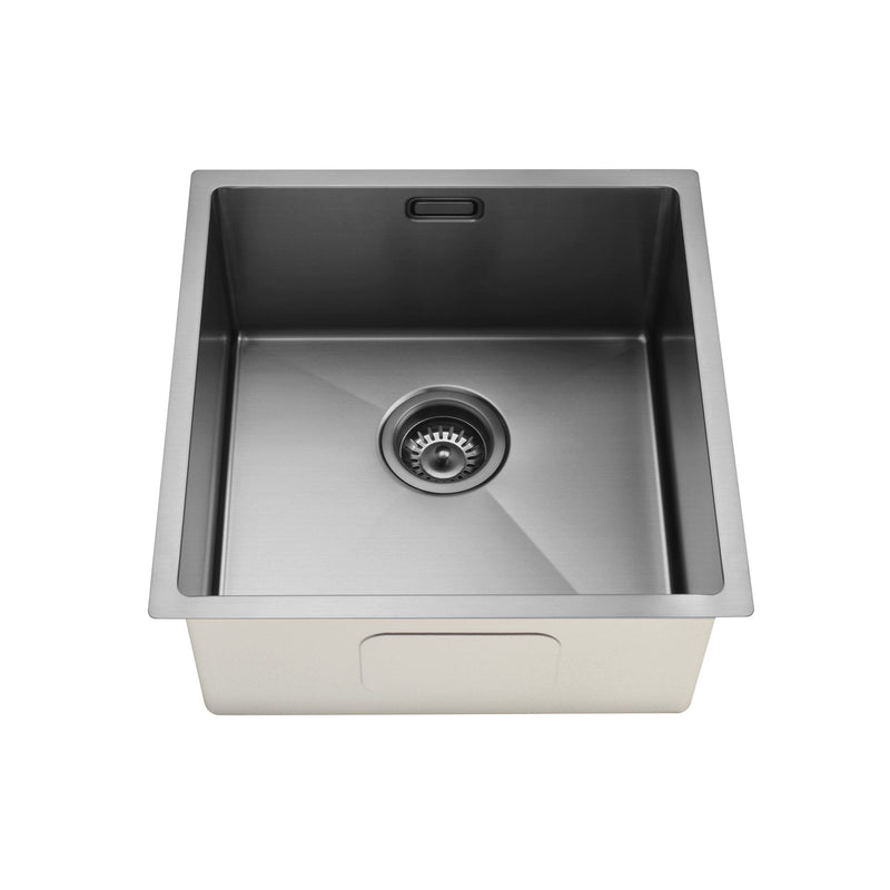 Eurocode 400x400x210 Brushed Gunmetal Stainless Sink