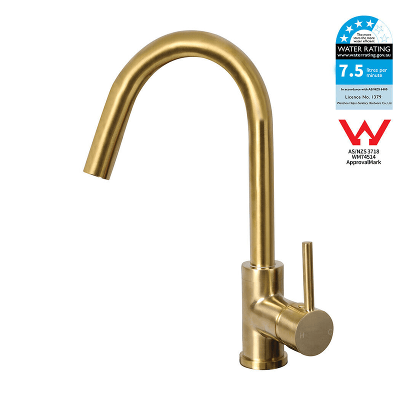 Eurocode Brushed Brass Kitchen Mixer