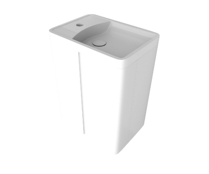 Kzoao Powder Room Vanity Satin White